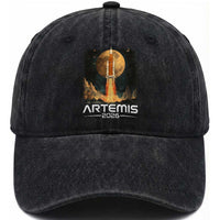 Launch To The Moon Mission Washed Cotton Baseball Cap
