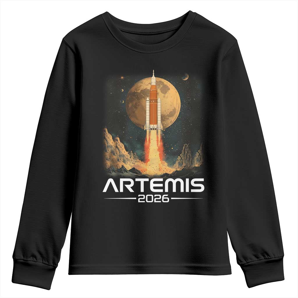 Launch To The Moon Mission Youth Sweatshirt