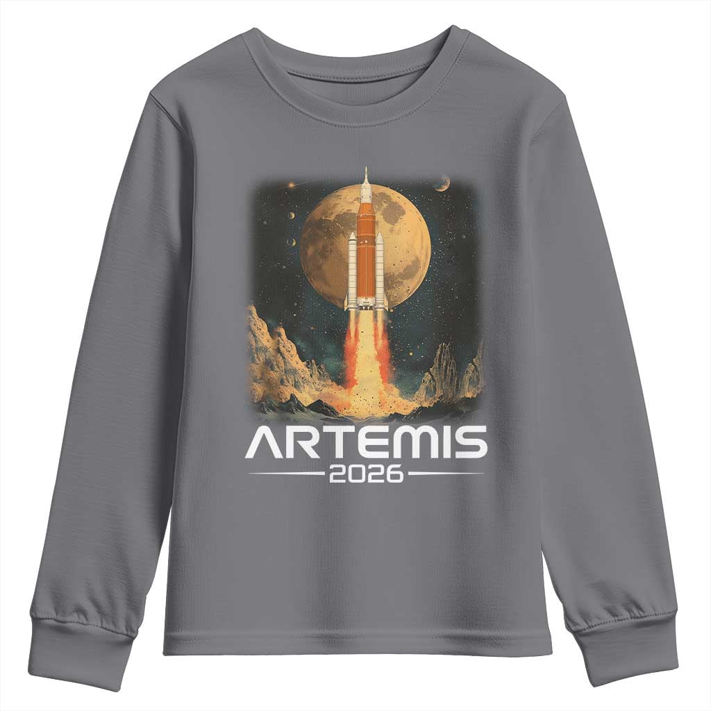 Launch To The Moon Mission Youth Sweatshirt