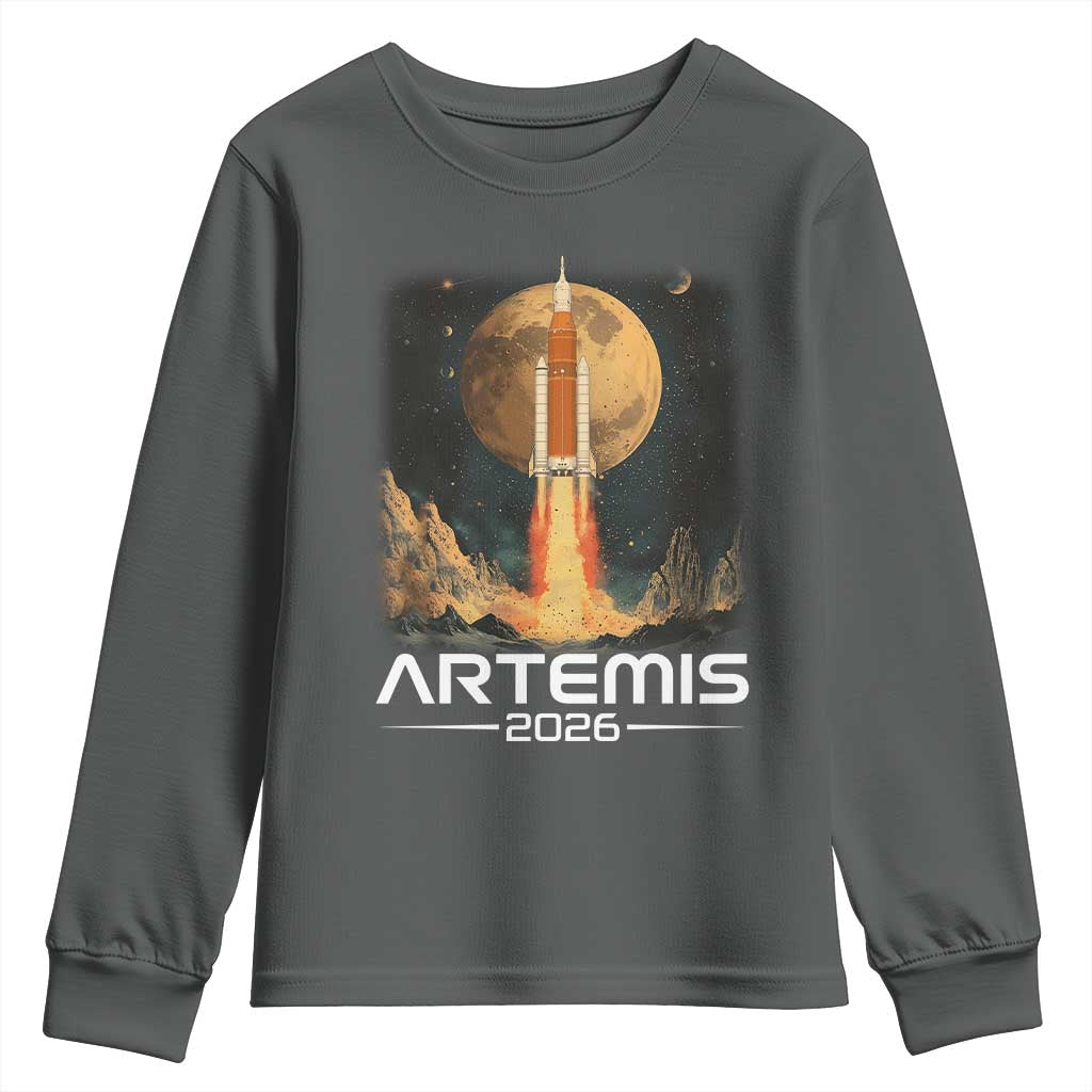 Launch To The Moon Mission Youth Sweatshirt