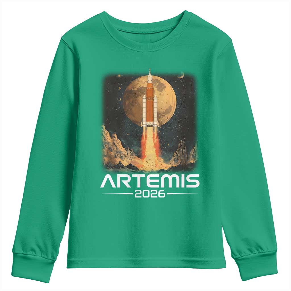 Launch To The Moon Mission Youth Sweatshirt