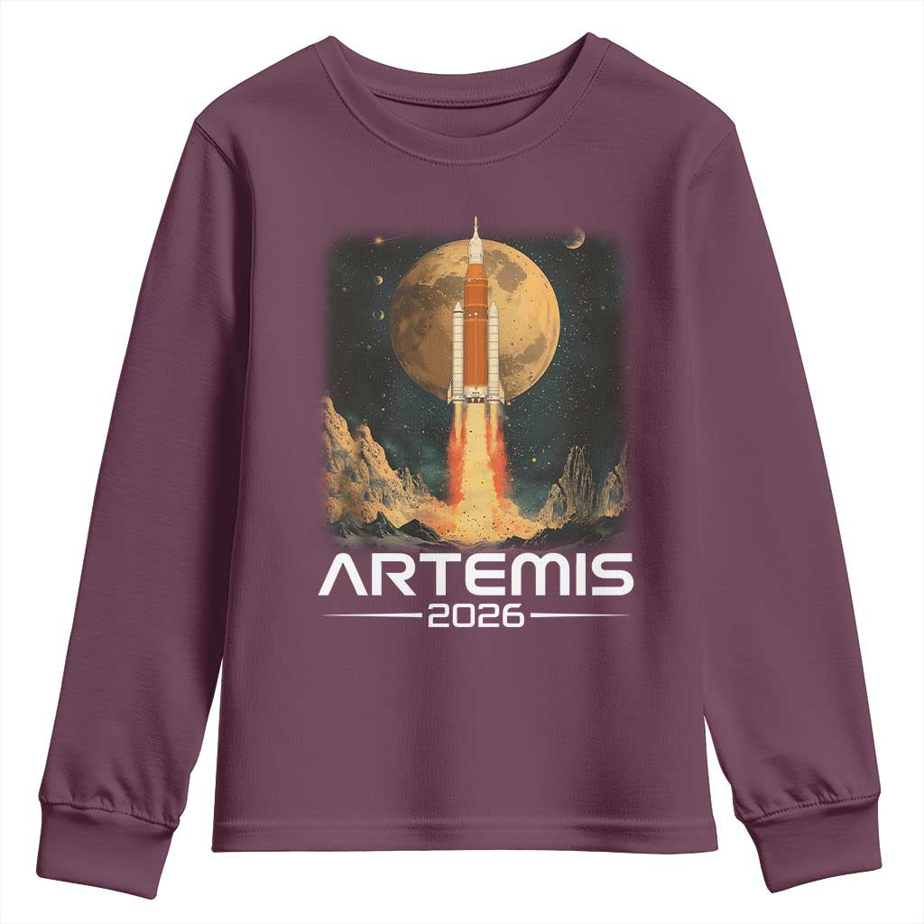 Launch To The Moon Mission Youth Sweatshirt