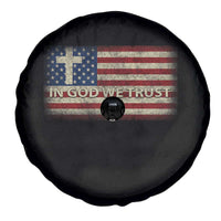 In God We Trust Christian US Flag Spare Tire Cover