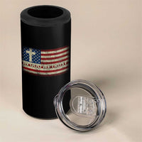 In God We Trust Christian US Flag 4 in 1 Can Cooler Tumbler