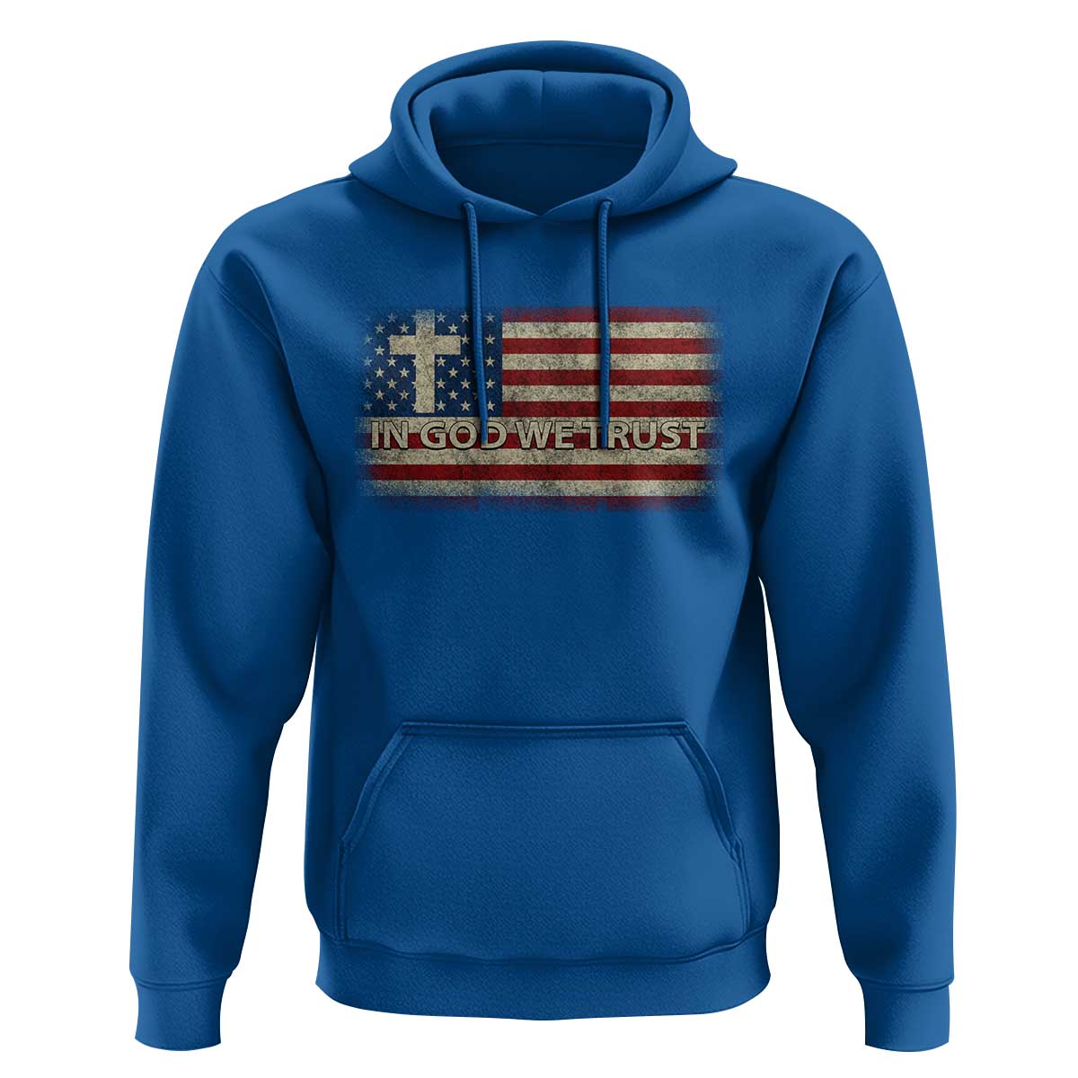 In God We Trust Christian US Flag Hoodie