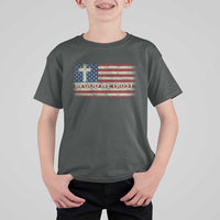 In God We Trust Christian US Flag T Shirt For Kid