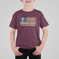 In God We Trust Christian US Flag T Shirt For Kid