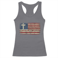 In God We Trust Christian US Flag Racerback Tank Top