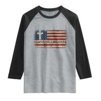 In God We Trust Christian US Flag Raglan Shirt