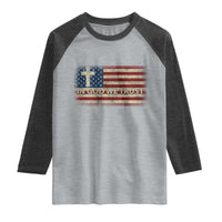In God We Trust Christian US Flag Raglan Shirt