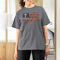 In God We Trust Christian US Flag T Shirt For Women