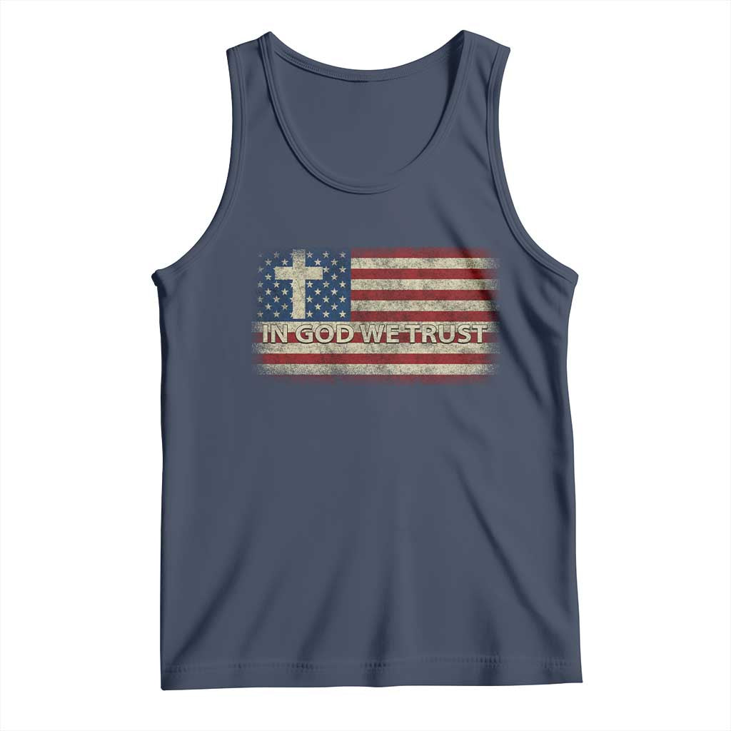In God We Trust Christian US Flag Tank Top