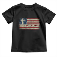 In God We Trust Christian US Flag Toddler T Shirt