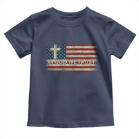 In God We Trust Christian US Flag Toddler T Shirt