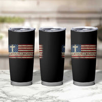 In God We Trust Christian US Flag Tumbler Cup