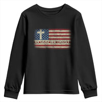 In God We Trust Christian US Flag Youth Sweatshirt