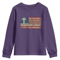In God We Trust Christian US Flag Youth Sweatshirt