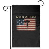 Christian USA Flag Garden Flag American Christ Faith Cross Patriotic In God We Trust