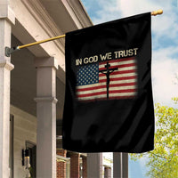 Christian USA Flag Garden Flag American Christ Faith Cross Patriotic In God We Trust