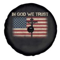 Christian USA Flag Spare Tire Cover American Christ Faith Cross Patriotic In God We Trust