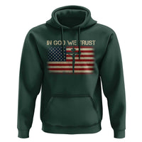 Christian USA Flag Hoodie American Christ Faith Cross Patriotic In God We Trust