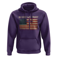 Christian USA Flag Hoodie American Christ Faith Cross Patriotic In God We Trust