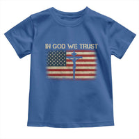 Christian USA Flag Toddler T Shirt American Christ Faith Cross Patriotic In God We Trust