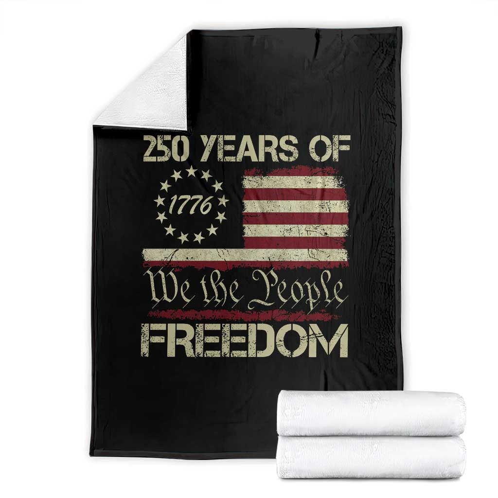 250 Years United States Throw Blanket We The People 1776 2026 Flag Memorial Day Patriotic 250th Birthday