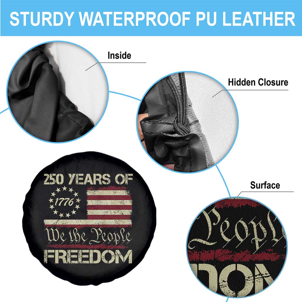 250 Years United States Spare Tire Cover We The People 1776 2026 Flag Memorial Day Patriotic 250th Birthday