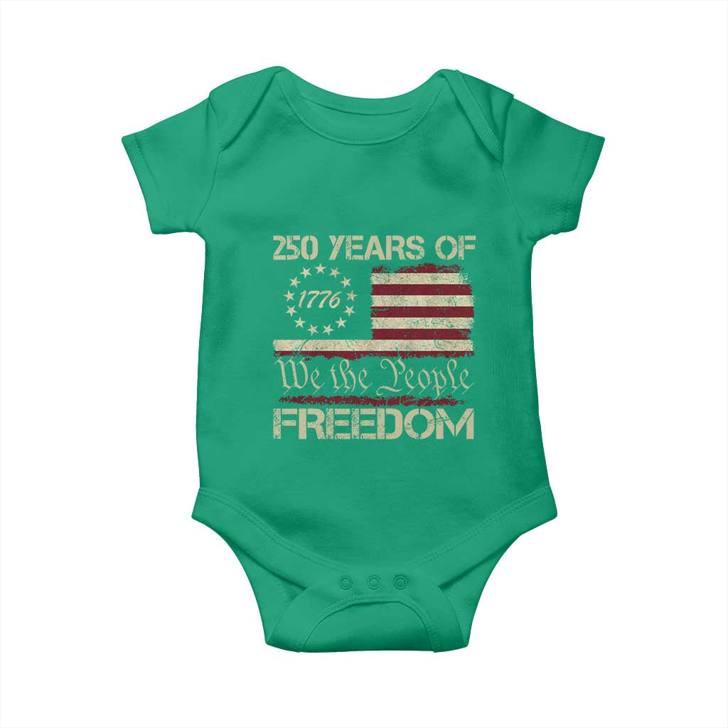 250 Years United States Baby Onesie We The People 1776 2026 Flag Memorial Day Patriotic 250th Birthday