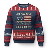 250 Years United States Ugly Christmas Sweater We The People 1776 2026 Flag Memorial Day Patriotic 250th Birthday