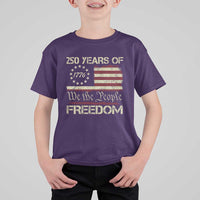 250 Years United States T Shirt For Kid We The People 1776 2026 Flag Memorial Day Patriotic 250th Birthday