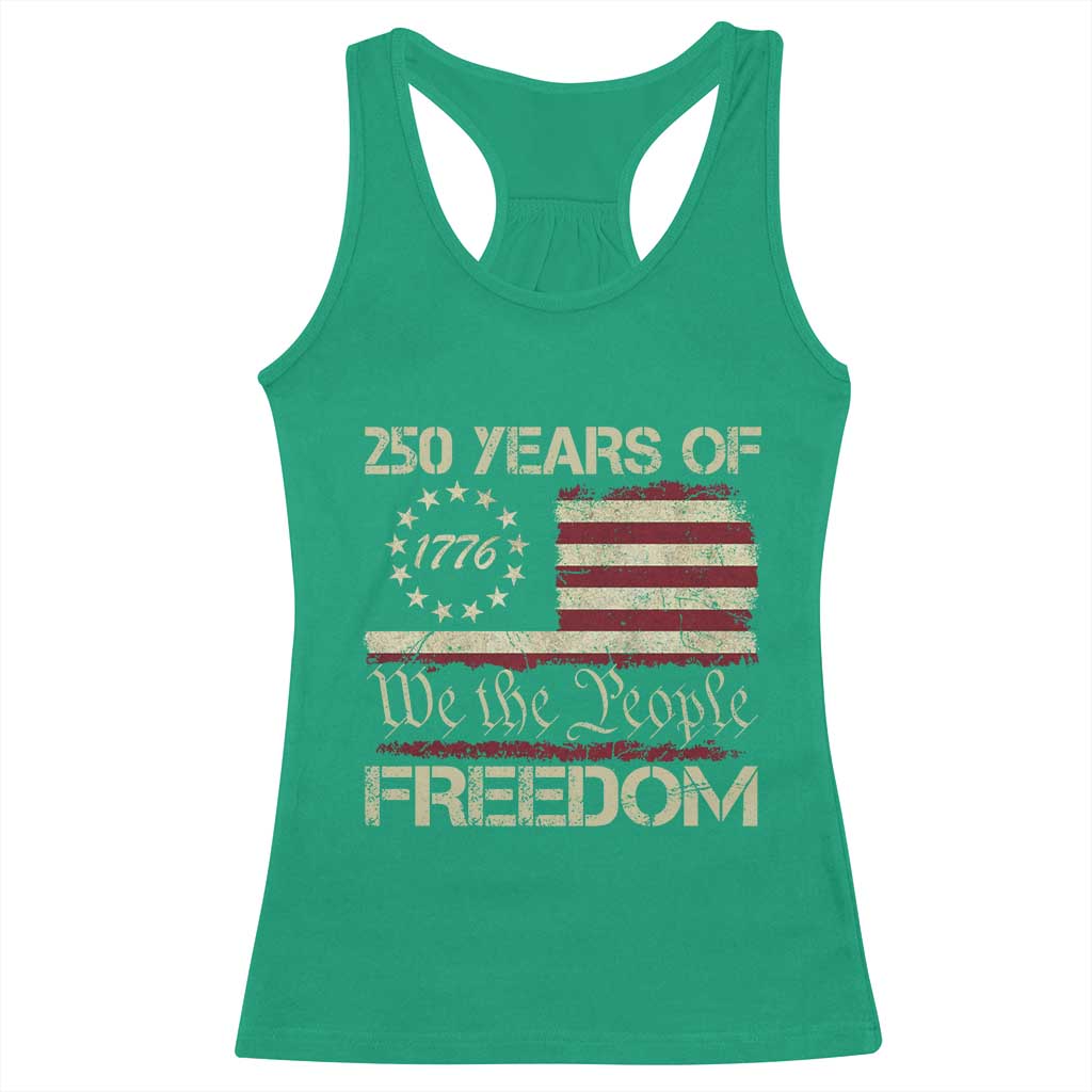 250 Years United States Racerback Tank Top We The People 1776 2026 Flag Memorial Day Patriotic 250th Birthday
