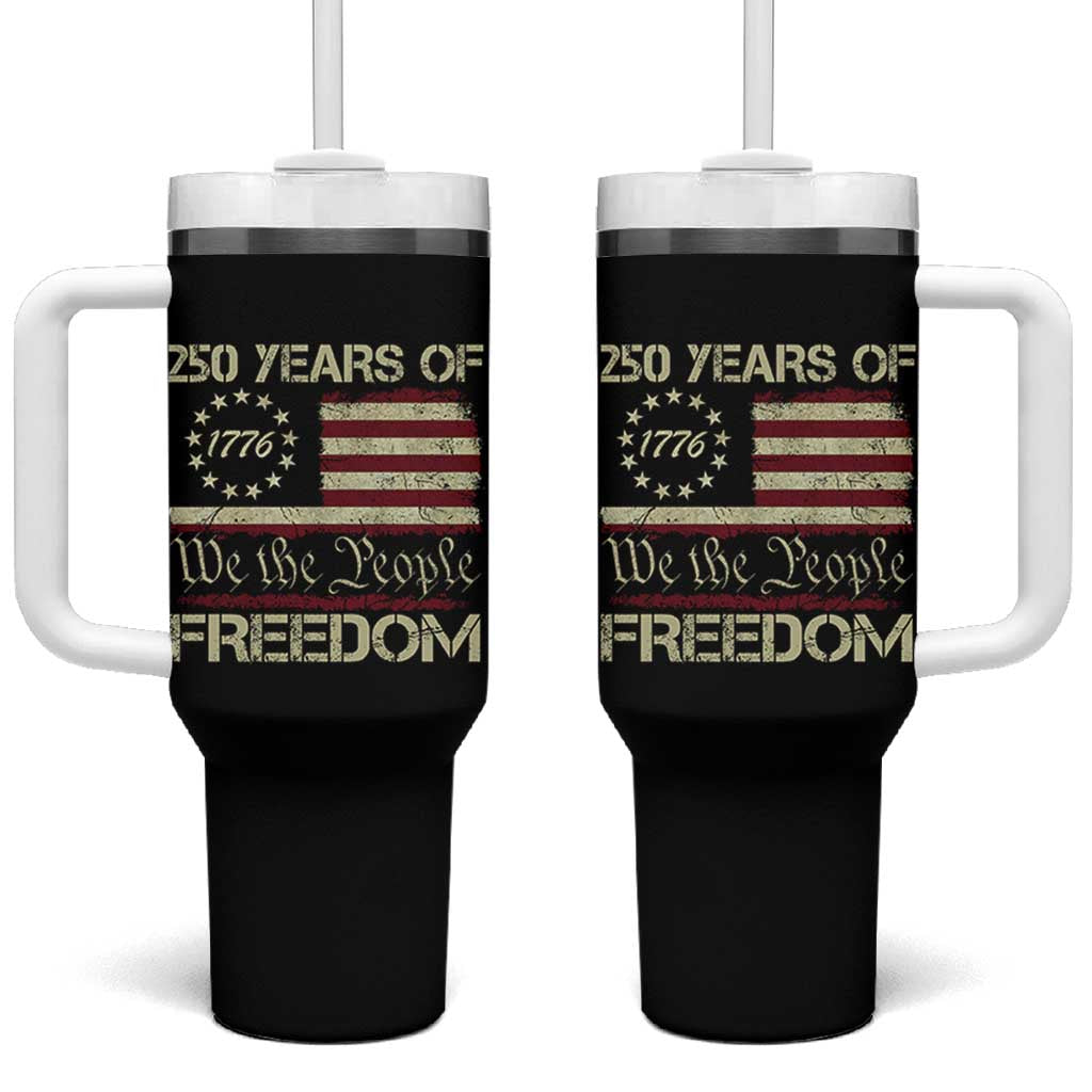 250 Years United States Tumbler With Handle We The People 1776 2026 Flag Memorial Day Patriotic 250th Birthday