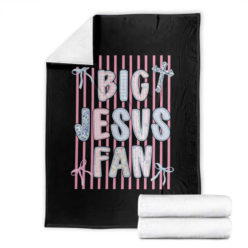 Big Jesus Fan Throw Blanket Striped Preppy Christian Believer Faith God Religious Gifts
