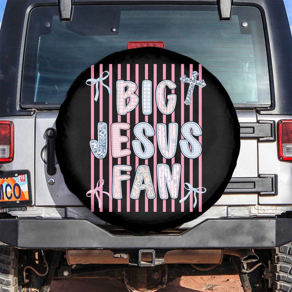 Big Jesus Fan Spare Tire Cover Striped Preppy Christian Believer Faith God Religious Gifts