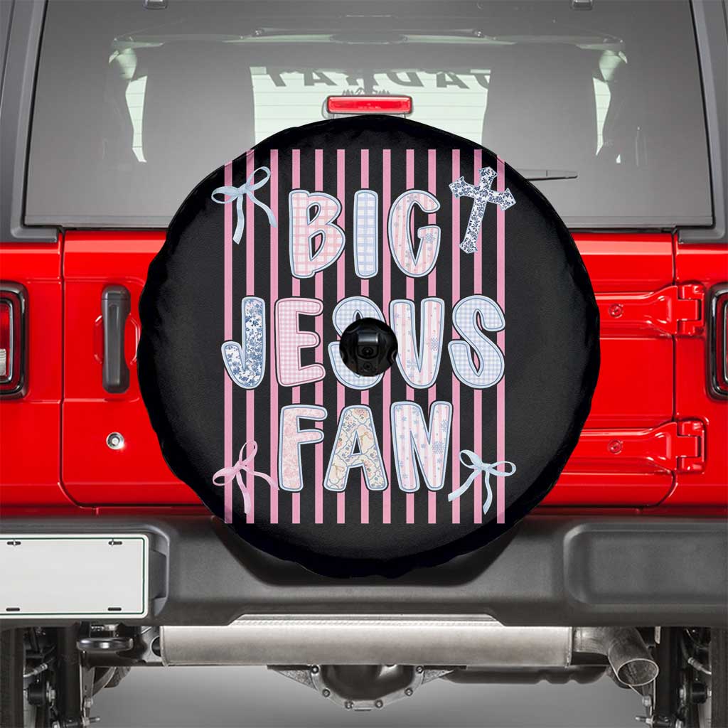 Big Jesus Fan Spare Tire Cover Striped Preppy Christian Believer Faith God Religious Gifts