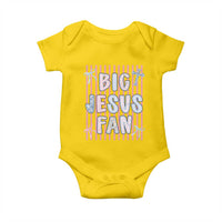 Big Jesus Fan Baby Onesie Striped Preppy Christian Believer Faith God Religious Gifts