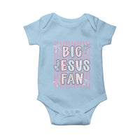 Big Jesus Fan Baby Onesie Striped Preppy Christian Believer Faith God Religious Gifts