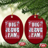 Big Jesus Fan Ceramic Ornament Striped Preppy Christian Believer Faith God Religious Gifts