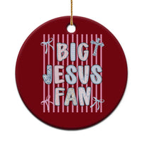 Big Jesus Fan Ceramic Ornament Striped Preppy Christian Believer Faith God Religious Gifts