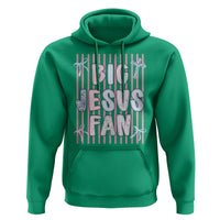 Big Jesus Fan Hoodie Striped Preppy Christian Believer Faith God Religious Gifts