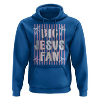 Big Jesus Fan Hoodie Striped Preppy Christian Believer Faith God Religious Gifts