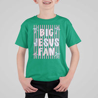 Big Jesus Fan T Shirt For Kid Striped Preppy Christian Believer Faith God Religious Gifts