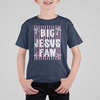 Big Jesus Fan T Shirt For Kid Striped Preppy Christian Believer Faith God Religious Gifts