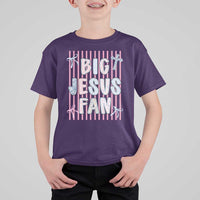 Big Jesus Fan T Shirt For Kid Striped Preppy Christian Believer Faith God Religious Gifts