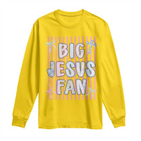Big Jesus Fan Long Sleeve Shirt Striped Preppy Christian Believer Faith God Religious Gifts