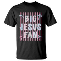 Big Jesus Fan T Shirt Striped Preppy Christian Believer Faith God Religious Gifts