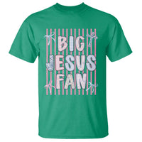 Big Jesus Fan T Shirt Striped Preppy Christian Believer Faith God Religious Gifts