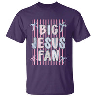Big Jesus Fan T Shirt Striped Preppy Christian Believer Faith God Religious Gifts